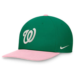 Washington Nationals Malachite Pro Performance Snapback Hat - Green/Pink | Nike