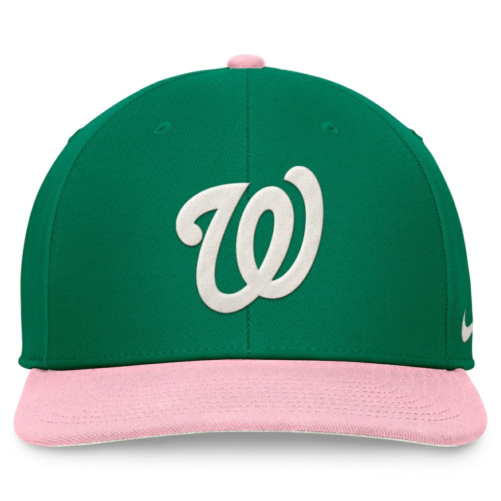 Washington Nationals Malachite Pro Performance Snapback Hat - Green/Pink | Nike