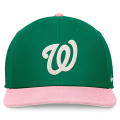 Washington Nationals Malachite Pro Performance Snapback Hat - Green/Pink | Nike