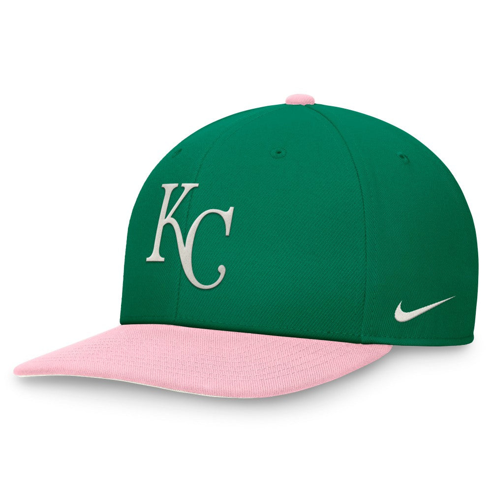 Kansas City Royals Malachite Pro Performance Snapback Hat - Green/Pink | Nike