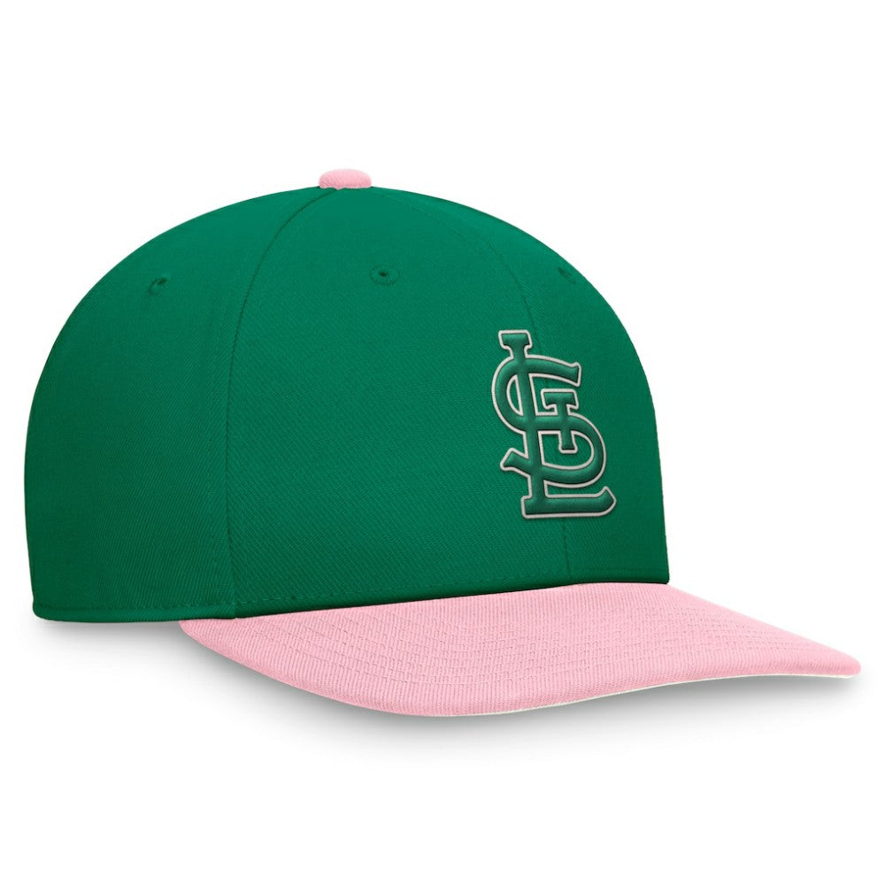 St. Louis Cardinals Malachite Pro Performance Snapback Hat - Green/Pink | Nike