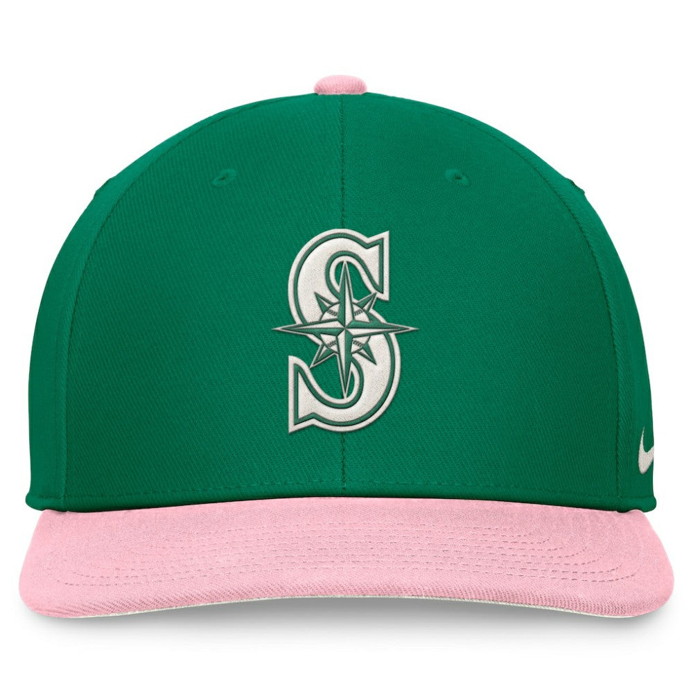 Seattle Mariners Malachite Pro Performance Snapback Hat - Green/Pink | Nike