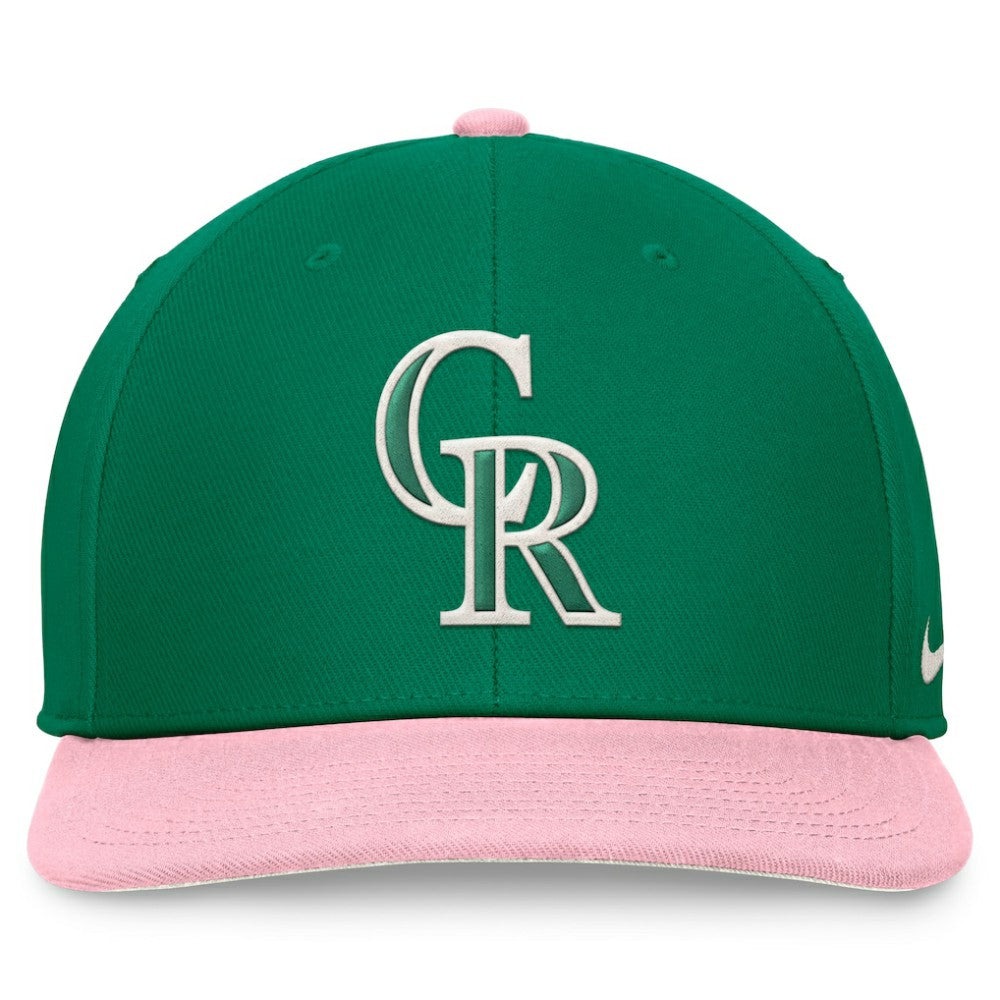 Colorado Rockies Malachite Pro Performance Snapback Hat - Green/Pink | Nike