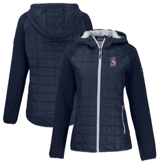 Seattle Mariners Cutter & Buck Women's Americana Rainier Primaloft Eco Raglan Full-Zip Hybrid Jacket - Navy