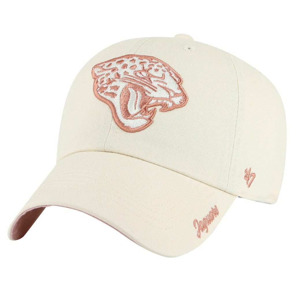 Jacksonville Jaguars '47 Women's Ballpark Cheer Clean Up Adjustable Hat - Natural cheap