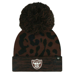 Las Vegas Raiders '47 Women's Cacao Cuffed Knit Hat with Pom - Brown sale
