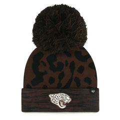Jacksonville Jaguars '47 Women's Cacao Cuffed Knit Hat with Pom - Brown online