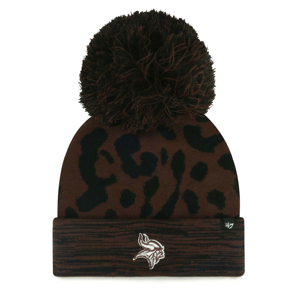 Minnesota Vikings '47 Women's Cacao Cuffed Knit Hat with Pom - Brown on sale