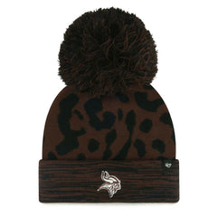 Minnesota Vikings '47 Women's Cacao Cuffed Knit Hat with Pom - Brown on sale