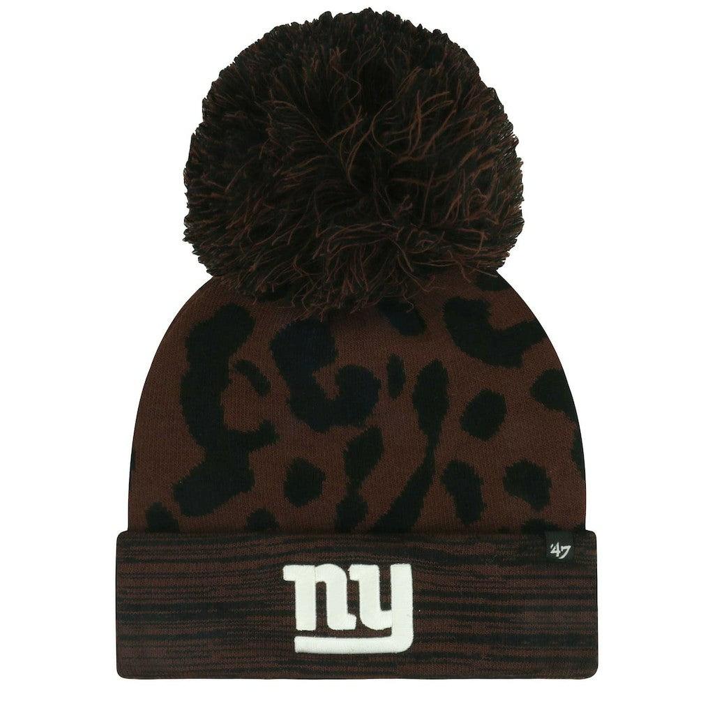 New York Giants '47 Women's Cacao Cuffed Knit Hat with Pom - Brown sale