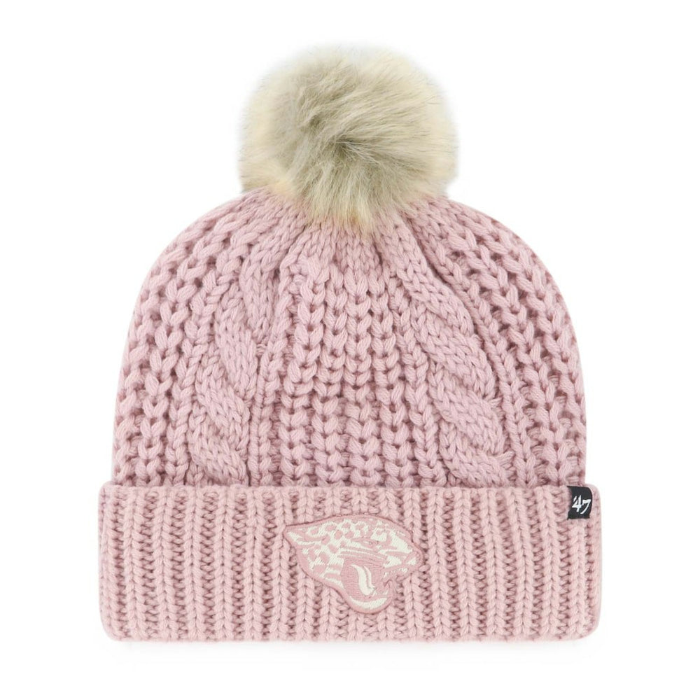 Jacksonville Jaguars '47 Women's Meeko Cuffed Knit Hat with Pom - Dusty Rose on sale