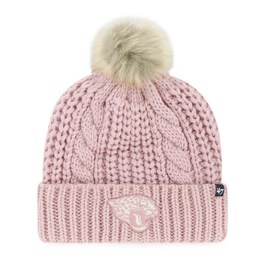 Jacksonville Jaguars '47 Women's Meeko Cuffed Knit Hat with Pom - Dusty Rose on sale