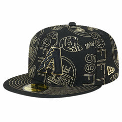 Arizona Diamondbacks 59FIFTY Day Allover Fitted Hat - Black | New Era
