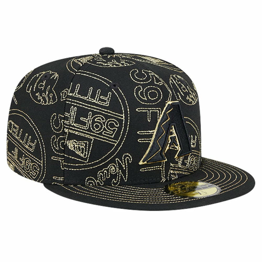 Arizona Diamondbacks 59FIFTY Day Allover Fitted Hat - Black | New Era