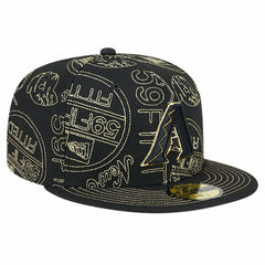 Arizona Diamondbacks 59FIFTY Day Allover Fitted Hat - Black | New Era