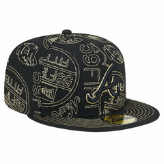 Atlanta Braves 59FIFTY Day Allover Fitted Hat - Black | New Era