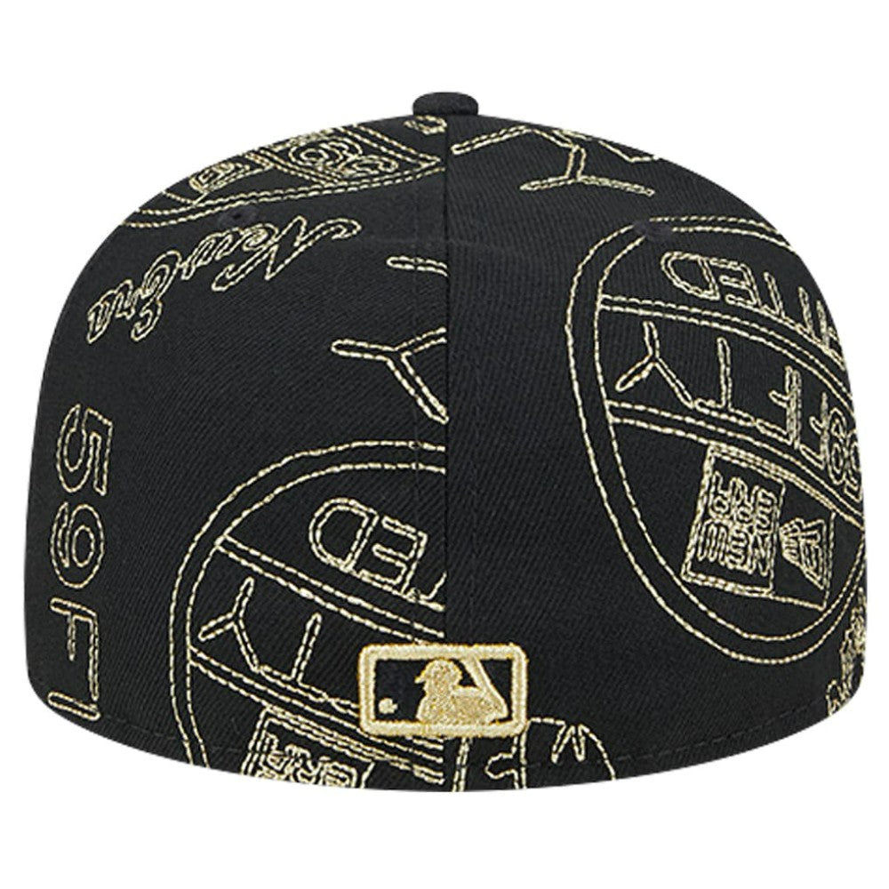 Atlanta Braves 59FIFTY Day Allover Fitted Hat - Black | New Era