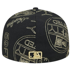 Atlanta Braves 59FIFTY Day Allover Fitted Hat - Black | New Era