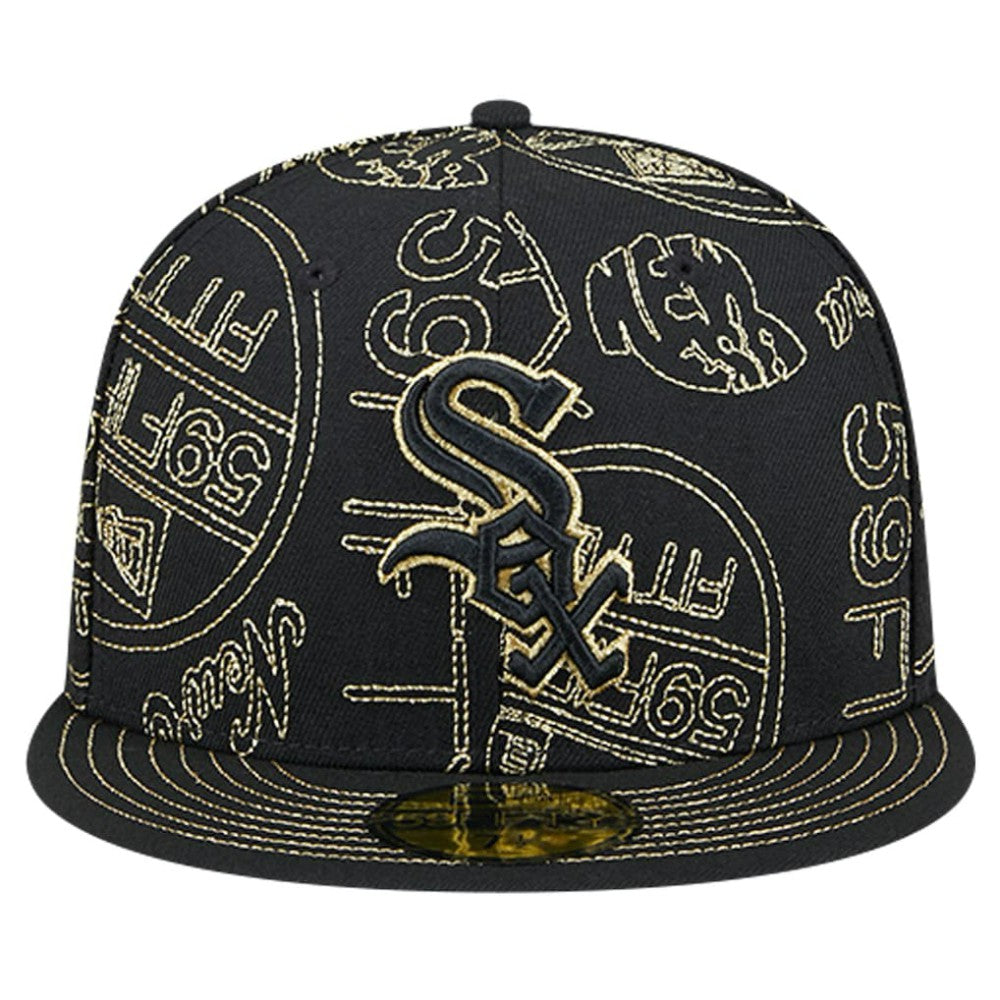 Chicago White Sox 59FIFTY Day Allover Fitted Hat - Black | New Era