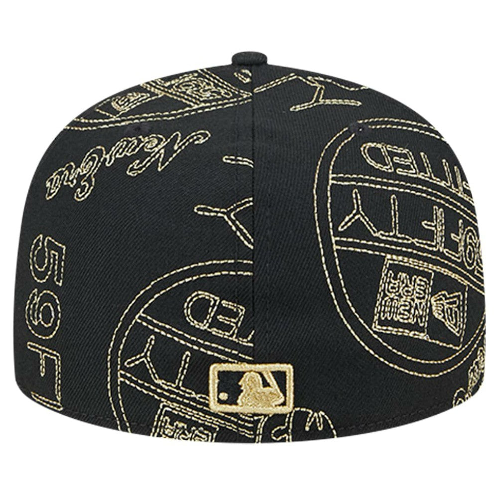 Toronto Blue Jays 59FIFTY Day Allover Fitted Hat - Black | New Era