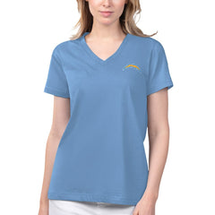 Los Angeles Chargers Margaritaville Women's Game Time V-Neck T-Shirt - Blue online