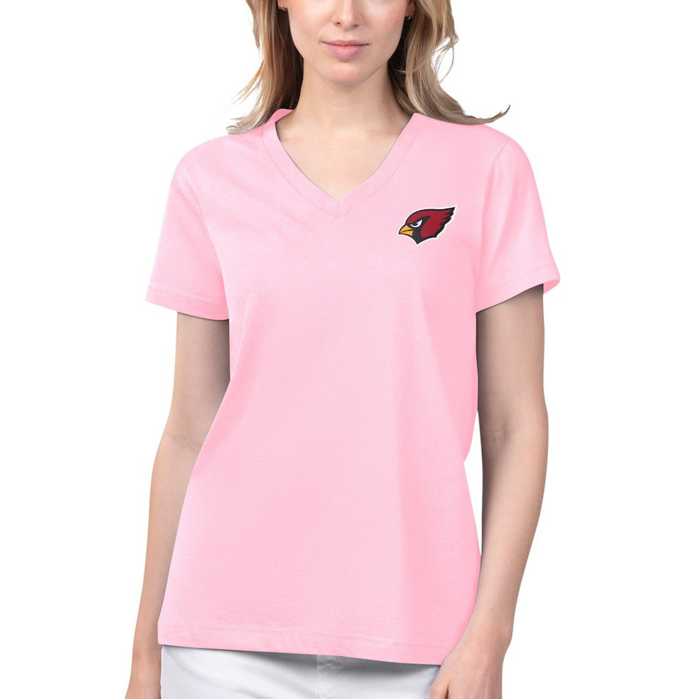 Arizona Cardinals Margaritaville Women's Game Time V-Neck T-Shirt - Pink online