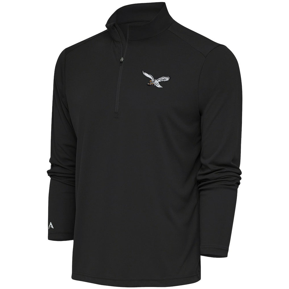 Philadelphia Eagles Antigua Throwback Logo Tribute Quarter-Zip Pullover Top - Gray online