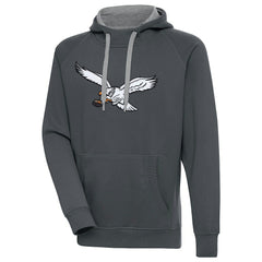 Philadelphia Eagles Antigua Throwback Logo Victory Pullover Sweatshirt - Charcoal discount