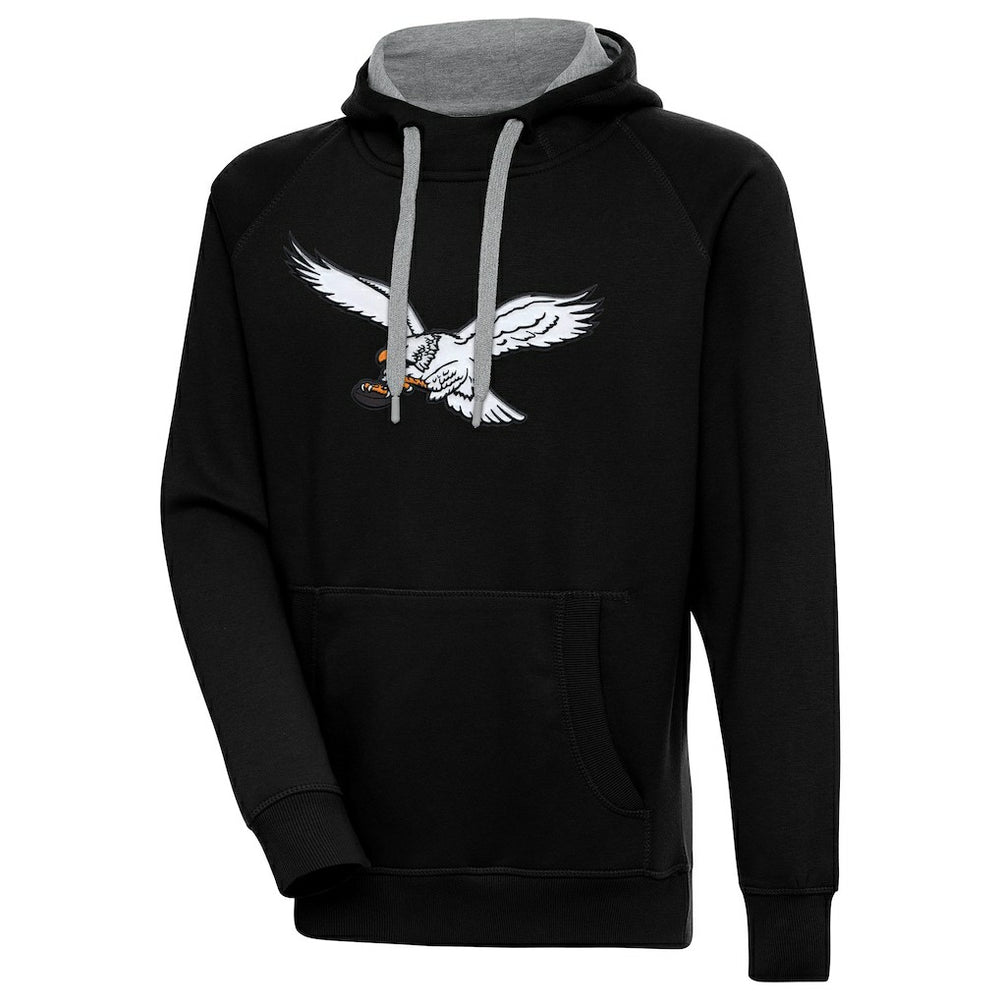 Philadelphia Eagles Antigua Throwback Logo Victory Pullover Hoodie - Black sale