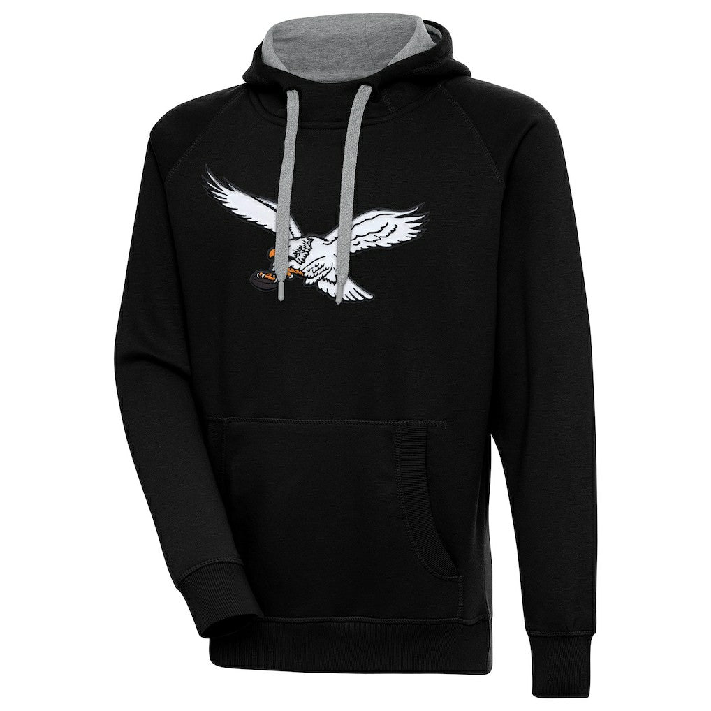 Philadelphia Eagles Antigua Throwback Logo Victory Pullover Hoodie - Black sale