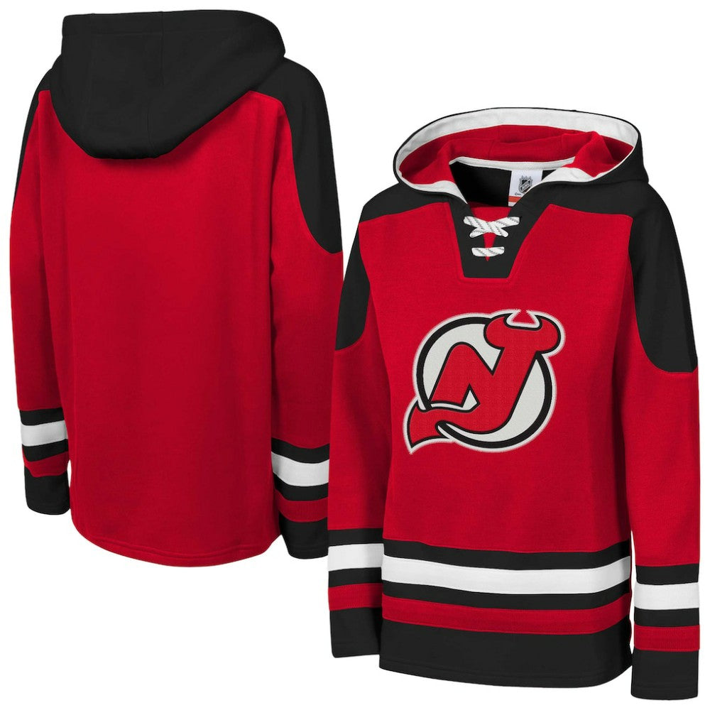 New Jersey Devils Youth Ageless Must Have Home V-Neck Pullover Hoodie Red