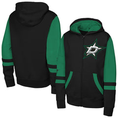 Dallas Stars Youth Face Off Full-Zip Hoodie Black
