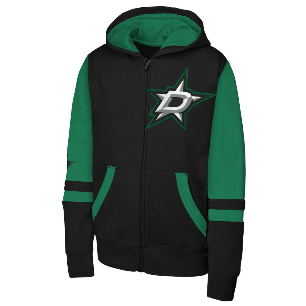 Dallas Stars Youth Face Off Full-Zip Hoodie Black
