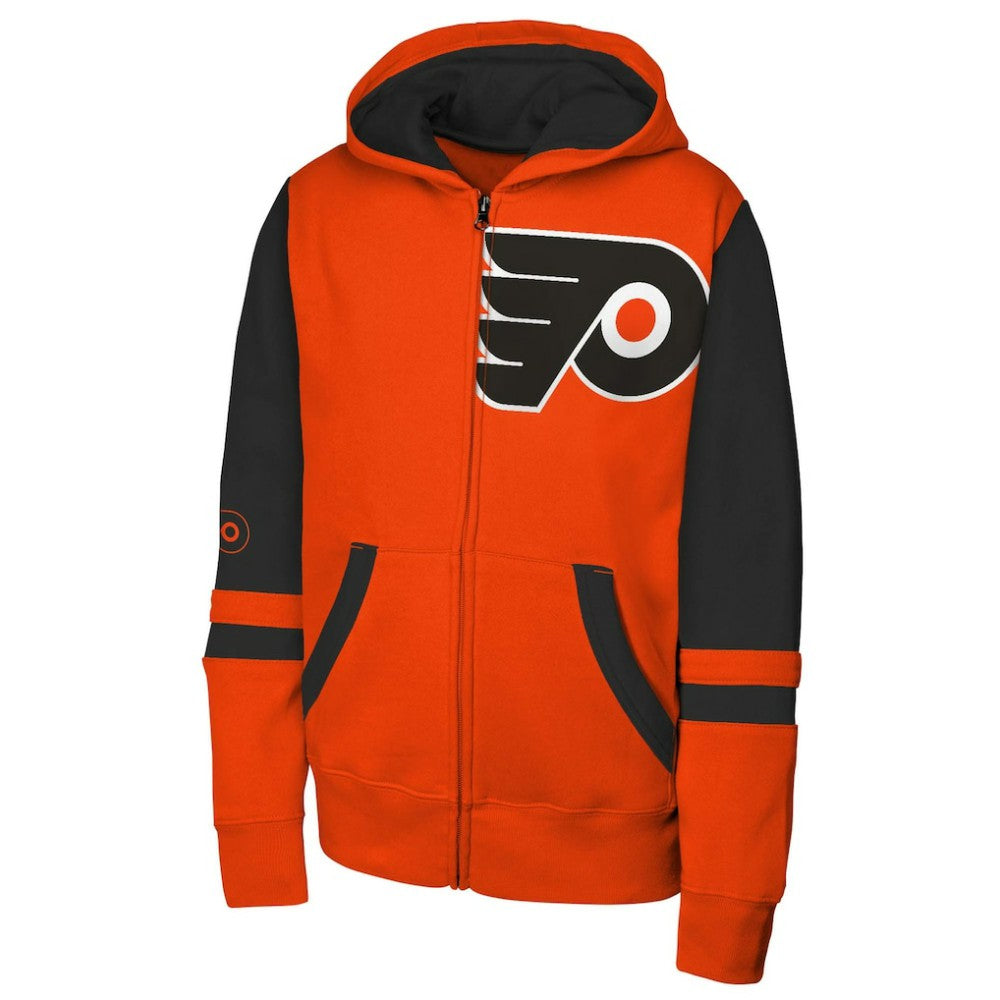 Philadelphia Flyers Youth Face Off Full-Zip Hoodie Orange