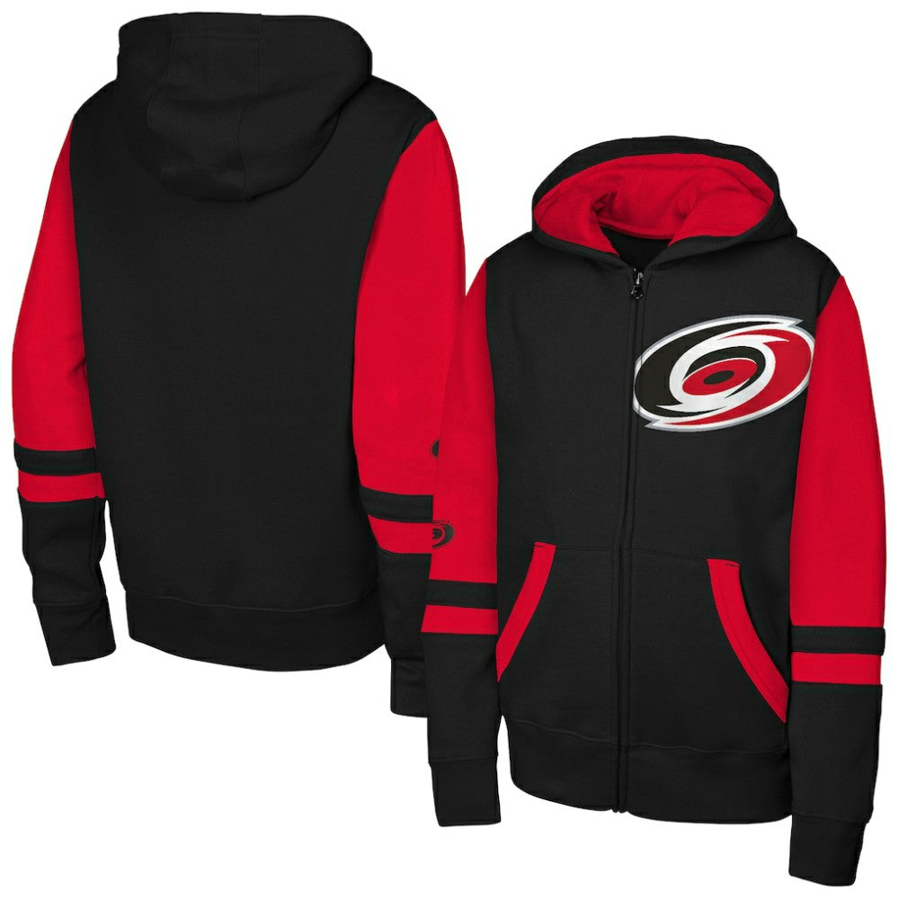 Carolina Hurricanes Youth Face Off Full-Zip Hoodie Black