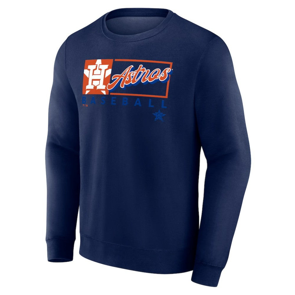Houston Astros Profile Big & Tall Pullover Sweatshirt - Navy