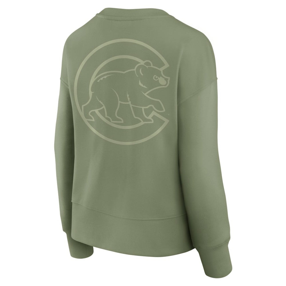 Chicago Cubs Women's Elements Flow Pullover Sweatshirt - Green