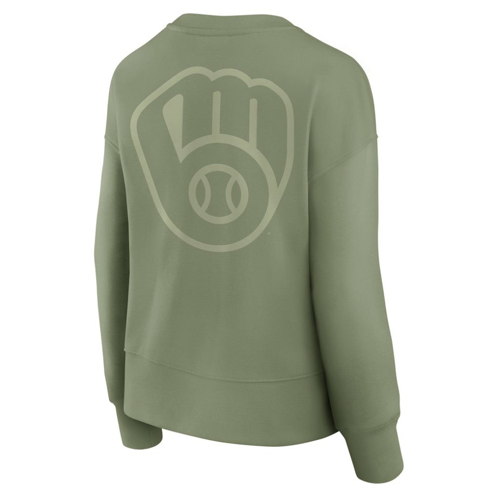 Milwaukee Brewers Women's Elements Flow Pullover Sweatshirt - Green