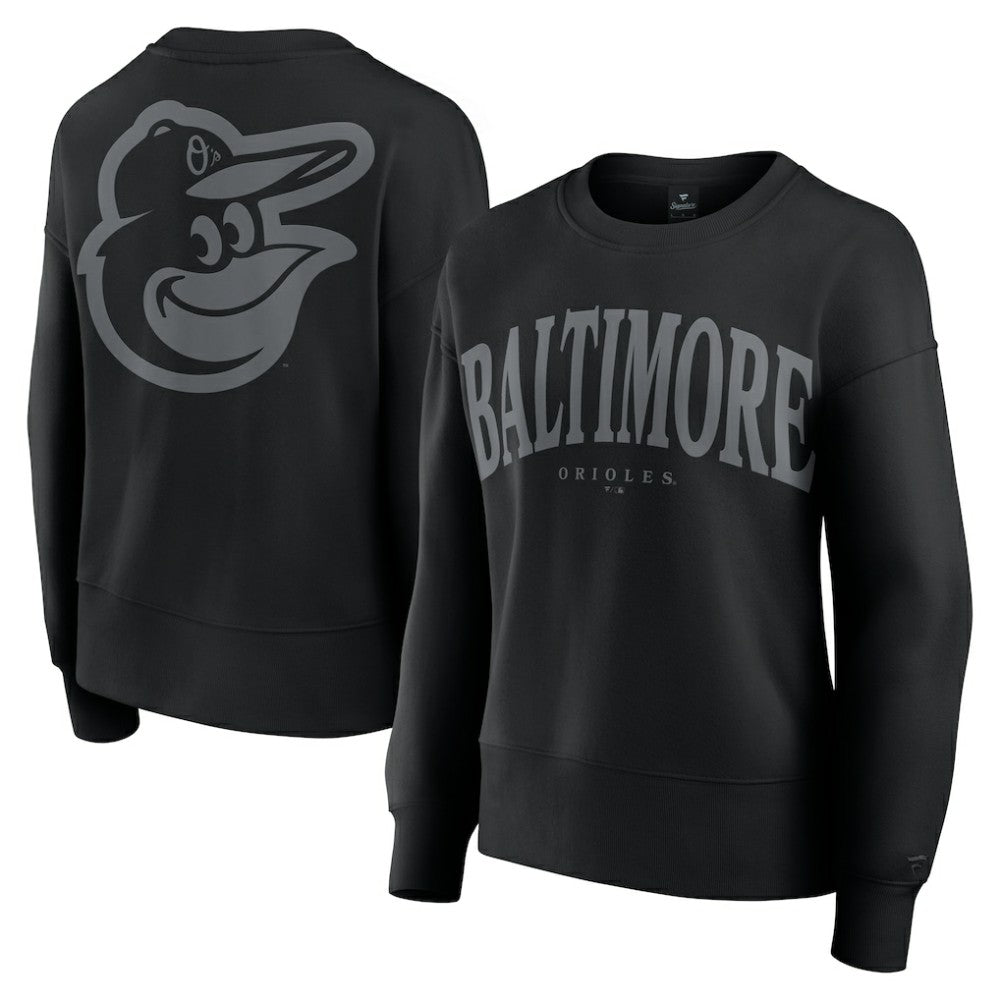Baltimore Orioles Women's Elements Flow Pullover Sweatshirt - Black