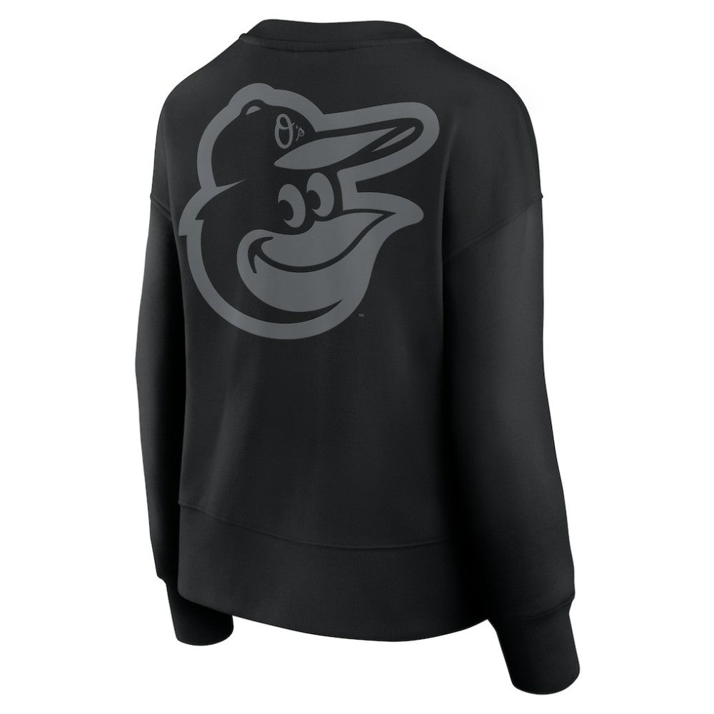Baltimore Orioles Women's Elements Flow Pullover Sweatshirt - Black