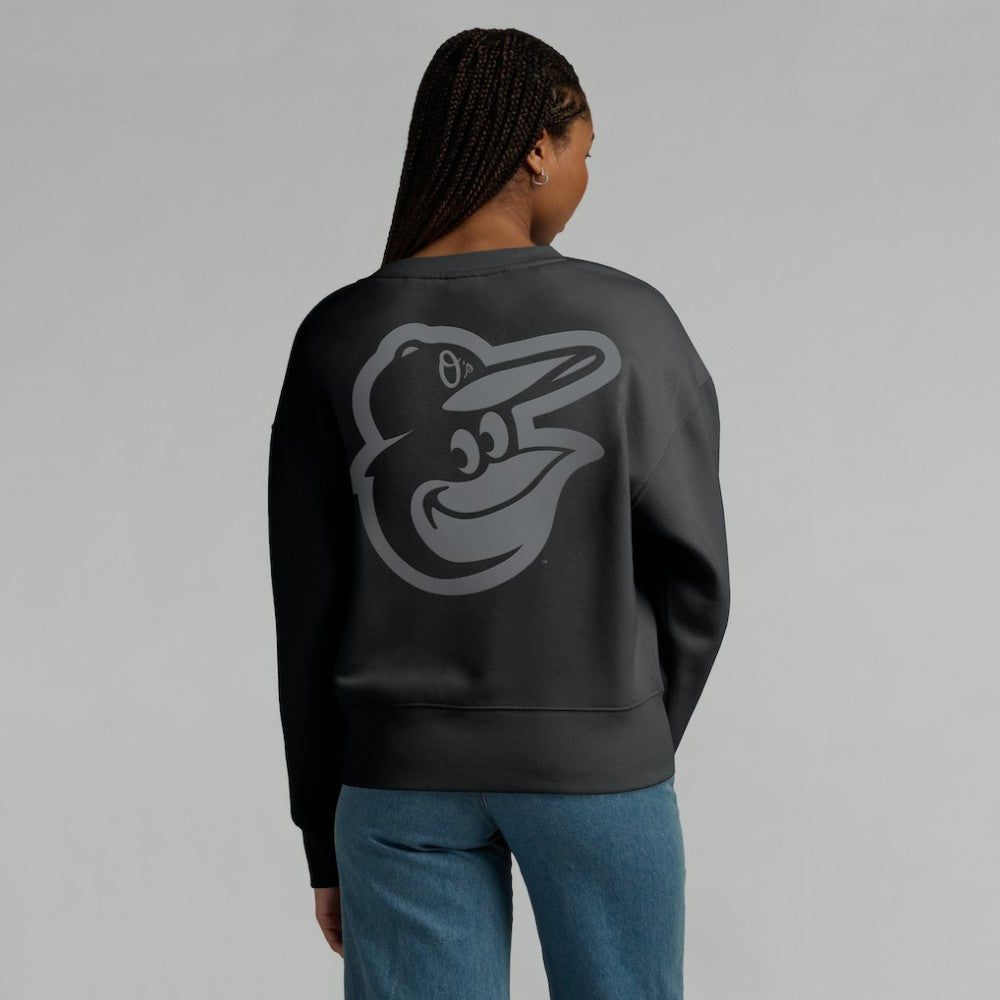 Baltimore Orioles Women's Elements Flow Pullover Sweatshirt - Black