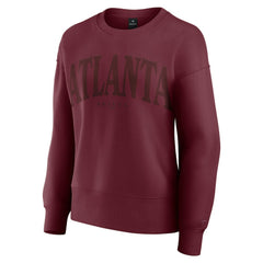 Atlanta Braves Women's Elements Flow Pullover Sweatshirt - Burgundy