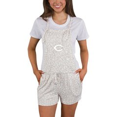 Cincinnati Reds Concepts Sport Women's Montana Hacci Knit Romper Overalls - Cream
