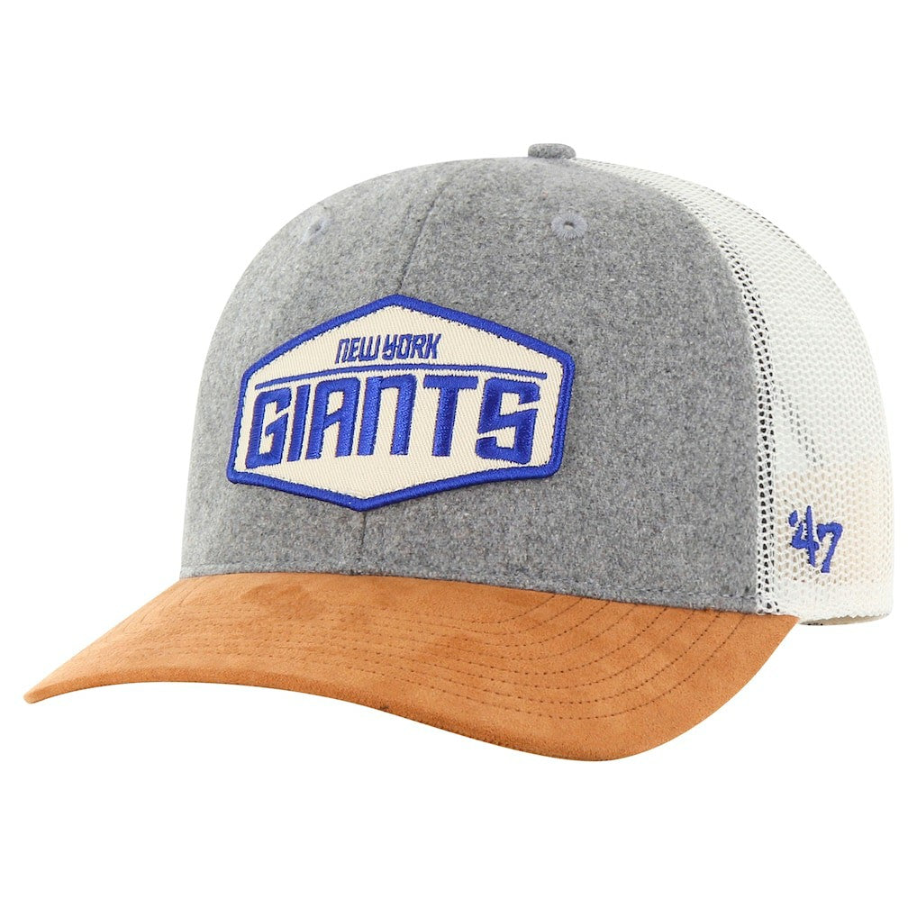 New York Giants '47 Drover Trucker Adjustable Hat - Heather Gray/Tan discount