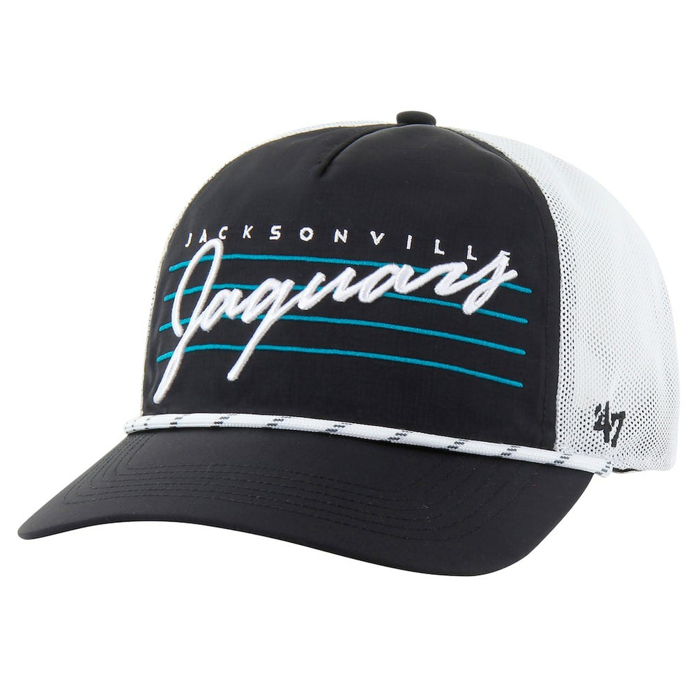 Jacksonville Jaguars '47 Downburst Relaxed Hitch Trucker Adjustable Hat - Black/White online