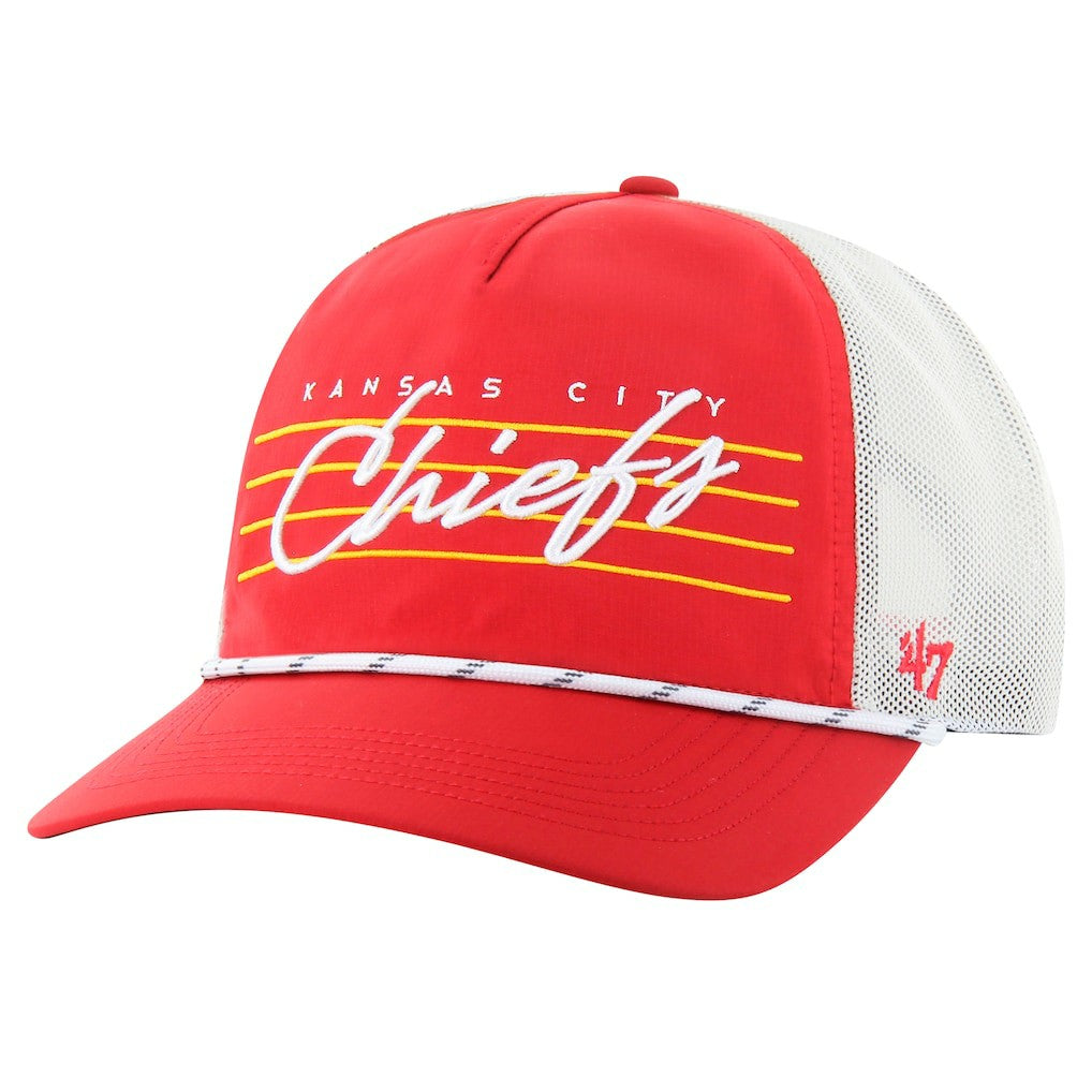 Kansas City Chiefs '47 Downburst Relaxed Hitch Trucker Adjustable Hat - Red/White for sale