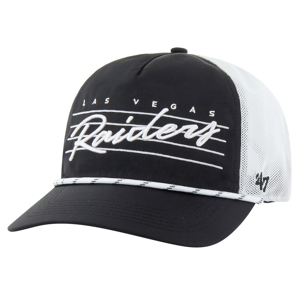 Las Vegas Raiders '47 Downburst Relaxed Hitch Trucker Adjustable Hat - Black/White online
