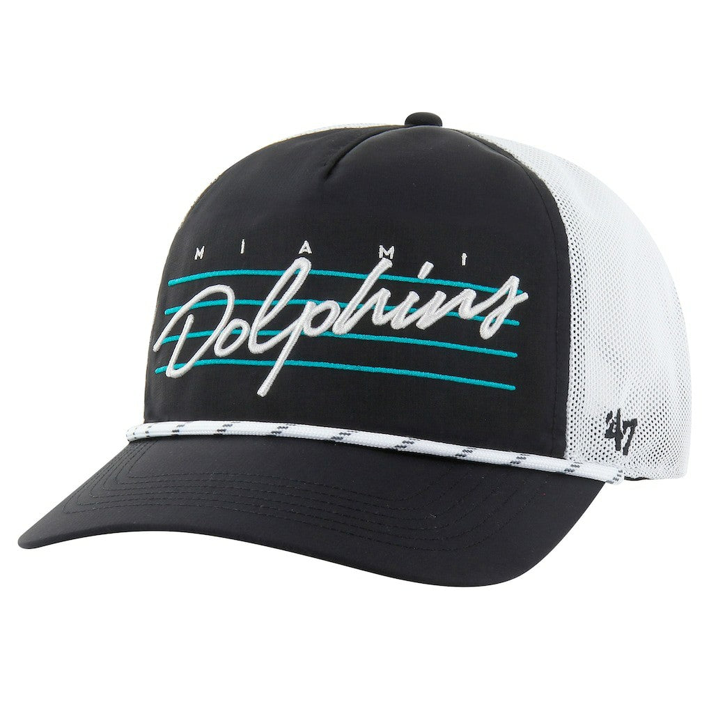 Miami Dolphins '47 Downburst Relaxed Hitch Trucker Adjustable Hat - Black/White online