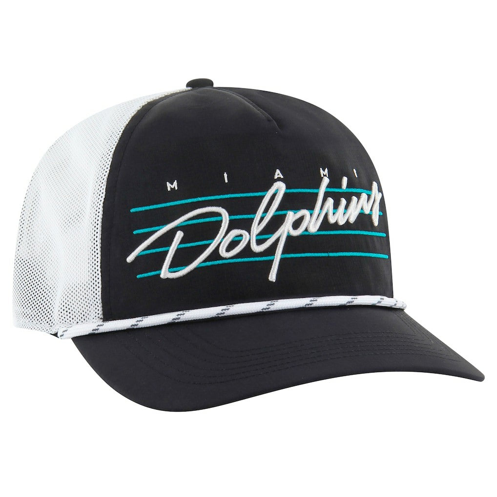 Miami Dolphins '47 Downburst Relaxed Hitch Trucker Adjustable Hat - Black/White online