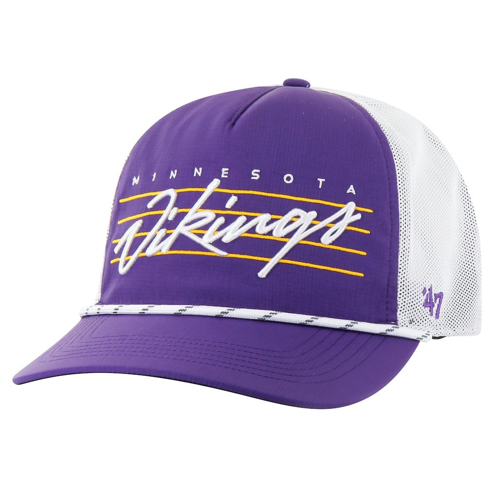 Minnesota Vikings '47 Downburst Relaxed Hitch Trucker Adjustable Hat - Purple/White for sale